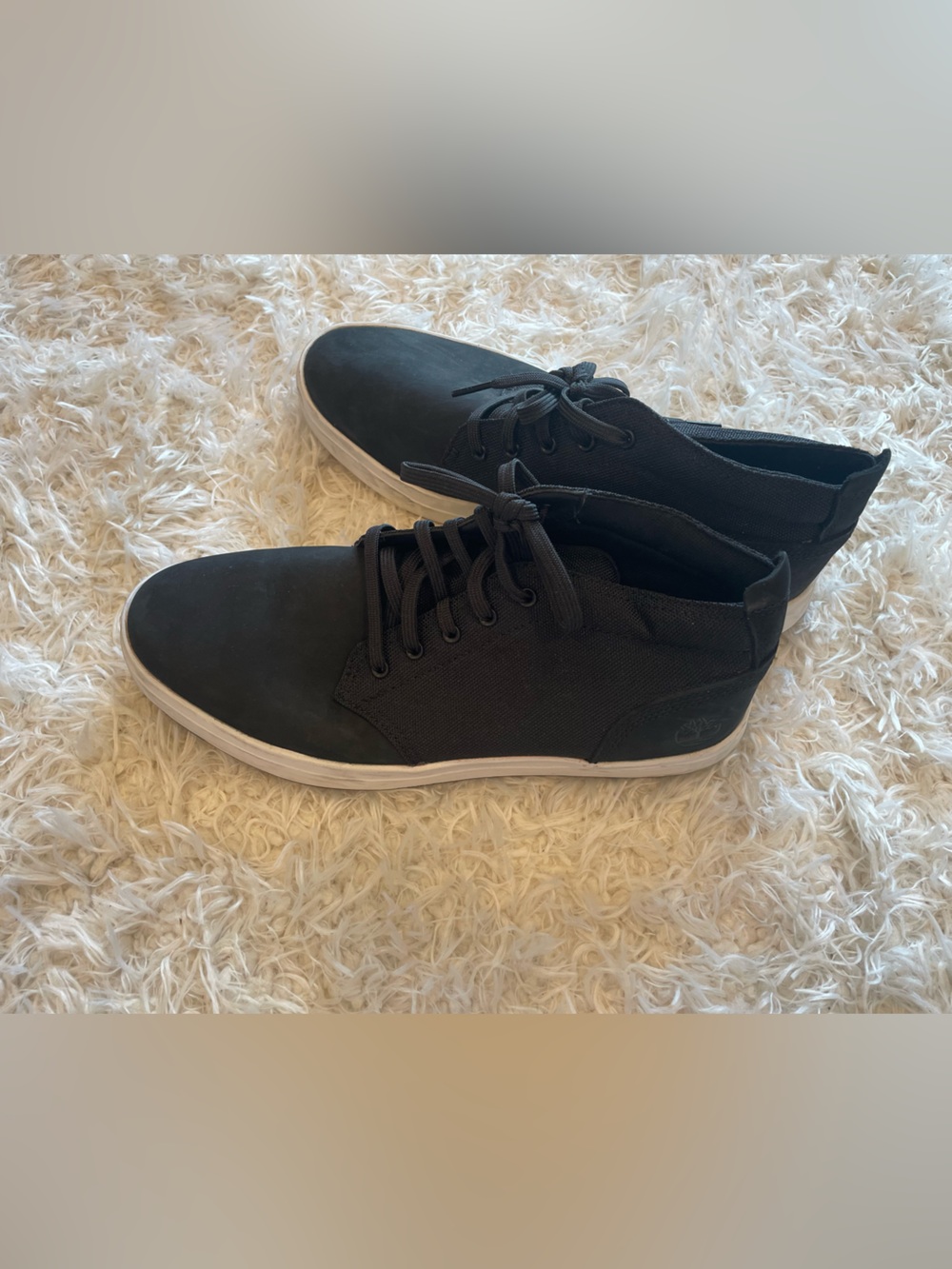 Timberland Men's Black Low-Top Canvas Sneakers